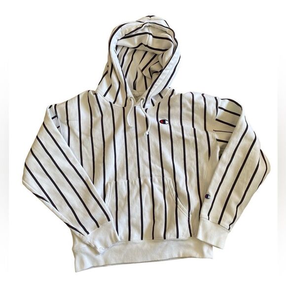 Champion Striped Hoodie Sweatshirt - Picture 1 of 5